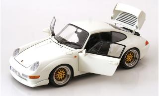 Porsche 911 (993) GT2 1996 mit BBS-Felgen weiß KK-Scale 1:12 Metallmodell