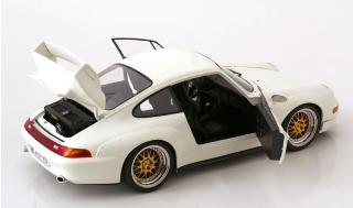 Porsche 911 (993) GT2 1996 mit BBS-Felgen weiß KK-Scale 1:12 Metallmodell