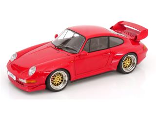 Porsche 911 (993) GT2 1996 mit BBS-Felgen rot KK-Scale 1:12 Metallmodell