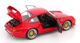 Porsche 911 (993) GT2 1996 mit BBS-Felgen rot KK-Scale 1:12 Metallmodell