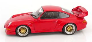 Porsche 911 (993) GT2 1996 mit BBS-Felgen rot KK-Scale 1:12 Metallmodell