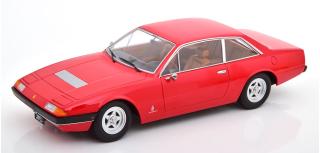 Ferrari 365 GT4 2+2 1972, red with brown interieur KK-Scale 1:18 Metallmodell (Türen, Motorhaube... nicht zu öffnen!)