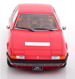 Ferrari 365 GT4 2+2 1972, red with brown interieur KK-Scale 1:18 Metallmodell (Türen, Motorhaube... nicht zu öffnen!)