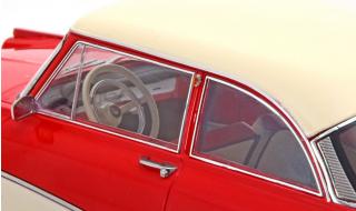 Ford Taunus 17M P2 1957, rot/weiß Limitiert auf 1250 Stück KK-Scale 1:18 Metallmodell (Türen, Motorhaube... nicht zu öffnen!)