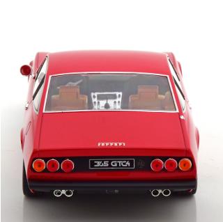 Ferrari 365 GTC 4 1971, red (brown interieur), Limitiert auf 750 Stück KK-Scale 1:18 Metallmodell (Türen, Motorhaube... nicht zu öffnen!)