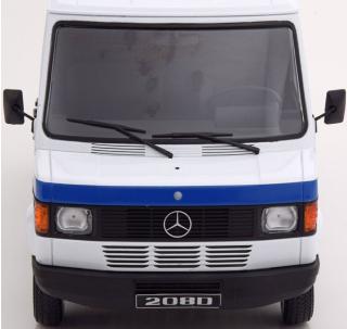 Mercedes 208D Transporter 1988, Mercedes Service weiß Limitiert auf 500 Stück KK-Scale 1:18 Metallmodell (Türen, Motorhaube... nicht zu öffnen!)