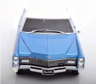 Cadillac DeVille Cabrio 1967 hellblau-metallic/ weiß KK-Scale 1:18 Metallmodell (Türen, Motorhaube... nicht zu öffnen!)