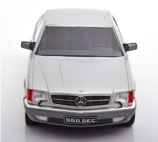 Mercedes 560 SEC C126 1980, silver Limitiert auf 1.000 Stück KK-Scale 1:18 Metallmodell (Türen, Motorhaube... nicht zu öffnen!) Wiederauflage