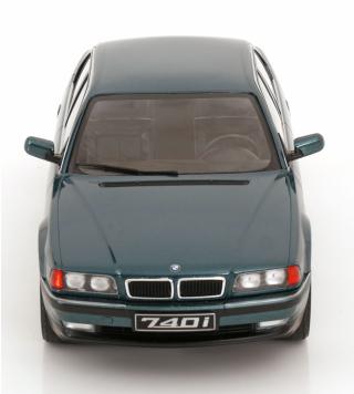 BMW 740i E38 1994 grünmetallic KK-Scale 1:18 Metallmodell (Türen, Motorhaube... nicht zu öffnen!)