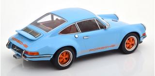 Singer Porsche 911 Coupe, lightblue/orange KK-Scale 1:18 Metallmodell (Türen, Motorhaube... nicht zu öffnen!)