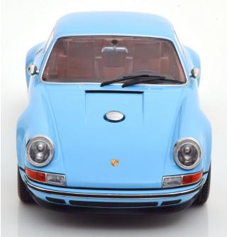 Singer Porsche 911 Coupe, lightblue/orange KK-Scale 1:18 Metallmodell (Türen, Motorhaube... nicht zu öffnen!)