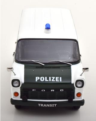 Ford Transit Bus 1965 Polizei Hamburg dunkelgrün/weiß  KK-Scale 1:18 Metallmodell (Türen, Motorhaube... nicht zu öffnen!)