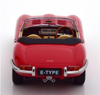 Jaguar E-Type Cabrio offen Serie 1 1961 RHD rot  Limited Edition 500 pcs KK-Scale 1:18 Metallmodell (Türen, Motorhaube... nicht zu öffnen!)