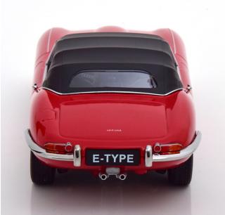 Jaguar E-Type Cabrio Softtop Serie 1 1961 LHD rot  Limited Edition 500 pcs. KK-Scale 1:18 Metallmodell (Türen, Motorhaube... nicht zu öffnen!)