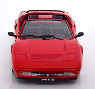 Ferrari 328 GTS 1985 rot (mit abnehmbaren Top)  KK-Scale 1:18 Metallmodell (Türen, Motorhaube... nicht zu öffnen!)