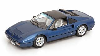 Ferrari 328 GTS 1985 blaumetallic mit abnehmbarem Hardtop KK-Scale 1:18 Metallmodell (Türen, Motorhaube... nicht zu öffnen!)