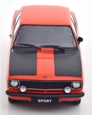 Opel Kadett B Sport 1973 rot/schwarz KK-Scale 1:18 Metallmodell (Türen, Motorhaube... nicht zu öffnen!)