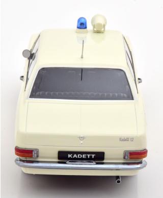 Opel Kadett B Polizei 1972 weiß KK-Scale 1:18 Metallmodell (Türen, Motorhaube... nicht zu öffnen!)