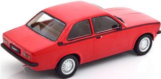 Opel Kadett C Junior 1976 rot/schwarz KK-Scale 1:18 Metallmodell (Türen, Motorhaube... nicht zu öffnen!)