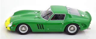 Ferrari 250 GTO 1962 grün/gelb (mit 4 verschiedenen Decalsätzen) KK-Scale 1:18 Metallmodell (Türen, Motorhaube... nicht zu öffnen!)