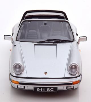 Porsche 911 SC Targa 1983 silber  mit extra Hardtop KK-Scale 1:18 Metallmodell (Türen, Motorhaube... nicht zu öffnen!)