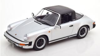 Porsche 911 SC Targa 1983 silber  mit extra Hardtop KK-Scale 1:18 Metallmodell (Türen, Motorhaube... nicht zu öffnen!)