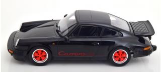 Porsche 911 Carrera 3.2 Clubsport 1989 schwarz/rot KK-Scale 1:18 Metallmodell (Türen, Motorhaube... nicht zu öffnen!)