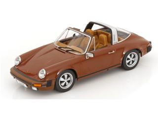 Porsche 911 SC Targa 1975 braun, Tatort Stuttgart KK-Scale 1:18 Metallmodell (Türen, Motorhaube... nicht zu öffnen!)