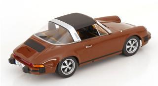 Porsche 911 SC Targa 1975 braun, Tatort Stuttgart KK-Scale 1:18 Metallmodell (Türen, Motorhaube... nicht zu öffnen!)
