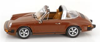 Porsche 911 SC Targa 1975 braun, Tatort Stuttgart KK-Scale 1:18 Metallmodell (Türen, Motorhaube... nicht zu öffnen!)
