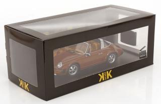 Porsche 911 SC Targa 1975 braun, Tatort Stuttgart KK-Scale 1:18 Metallmodell (Türen, Motorhaube... nicht zu öffnen!)