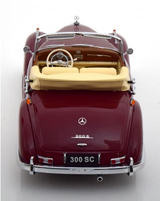 Mercedes 300 SC W188 Cabrio 1957 dunkelrot  KK-Scale 1:18 Metallmodell (Türen, Motorhaube... nicht zu öffnen!)