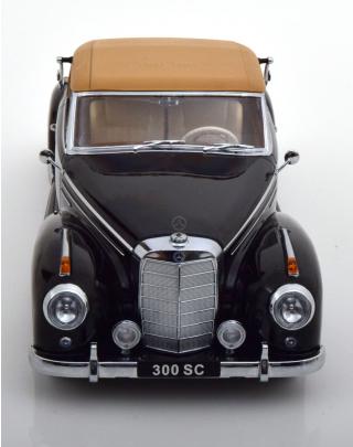 Mercedes 300 SC W188 Cabrio closed 1957 mit Softtop schwarz KK-Scale 1:18 Metallmodell (Türen, Motorhaube... nicht zu öffnen!)