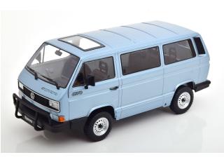 VW Bus T3 Syncro 1987 lightblue-metallic, KK-Scale 1:18 Metallmodell (Türen, Motorhaube... nicht zu öffnen!)