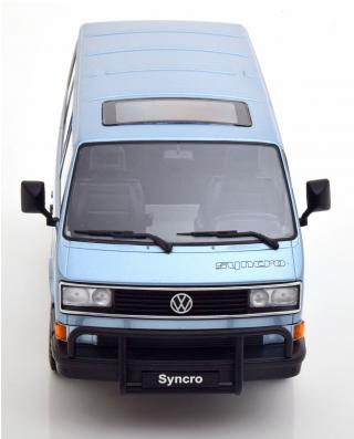 VW Bus T3 Syncro 1987 lightblue-metallic, KK-Scale 1:18 Metallmodell (Türen, Motorhaube... nicht zu öffnen!)