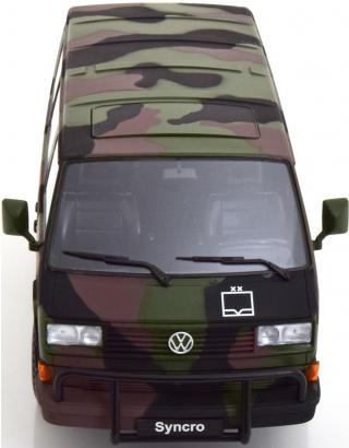 VW T3 Bus Bundeswehr 1987 camouflage KK-Scale 1:18 Metallmodell (Türen, Motorhaube... nicht zu öffnen!)