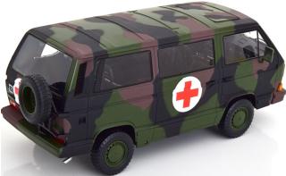 VW T3 Bus Bundeswehr Ambulanz 1987 KK-Scale 1:18 Metallmodell (Türen, Motorhaube... nicht zu öffnen!)