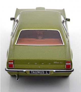Ford Taunus Limousine 1971 (runde Scheinwerfer) hellgrün-metallic KK-Scale 1:18 Metallmodell (Türen, Motorhaube... nicht zu öffnen!)