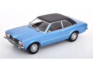 Ford Taunus GT Limousine mit Vinyldach 1971  blaumetallic/mattschwarz KK-Scale 1:18 Metallmodell (Türen, Motorhaube... nicht zu öffnen!)