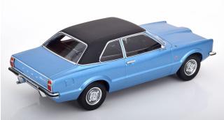 Ford Taunus GT Limousine mit Vinyldach 1971  blaumetallic/mattschwarz KK-Scale 1:18 Metallmodell (Türen, Motorhaube... nicht zu öffnen!)