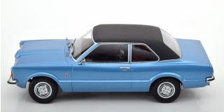 Ford Taunus GT Limousine mit Vinyldach 1971  blaumetallic/mattschwarz KK-Scale 1:18 Metallmodell (Türen, Motorhaube... nicht zu öffnen!)