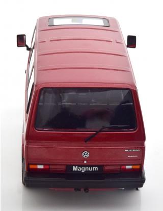 VW Bus T3 Multivan Magnum 1987 rotmetallic KK-Scale 1:18 Metallmodell (Türen, Motorhaube... nicht zu öffnen!)