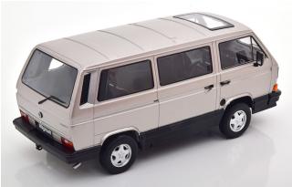 VW Bus T3 Multivan Magnum 1987 hellgrau-metallic KK-Scale 1:18 Metallmodell (Türen, Motorhaube... nicht zu öffnen!)