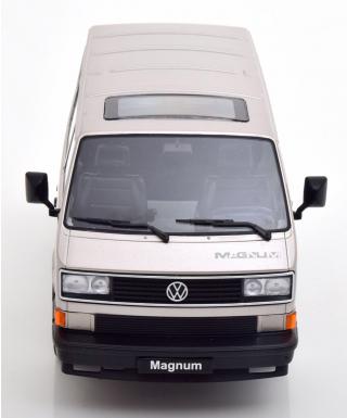 VW Bus T3 Multivan Magnum 1987 hellgrau-metallic KK-Scale 1:18 Metallmodell (Türen, Motorhaube... nicht zu öffnen!)