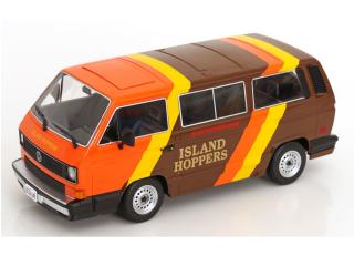 VW Vanagon GL T3 \"Island Hoppers\" TV-Serie Magnum braun/orange/gelb KK-Scale 1:18 (Auto nicht enthalten)