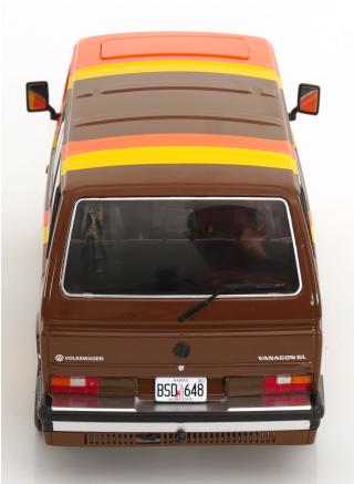 VW Vanagon GL T3 \"Island Hoppers\" TV-Serie Magnum braun/orange/gelb KK-Scale 1:18 (Auto nicht enthalten)