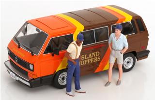 VW Vanagon GL T3 \"Island Hoppers\" TV-Serie Magnum braun/orange/gelb KK-Scale 1:18 (Auto nicht enthalten)