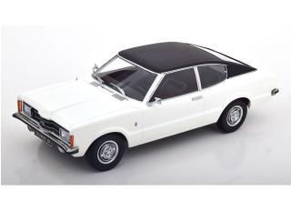 Ford Taunus GT Coupe 1971 weiß/mattschwarz mit Vinyldach   (eckige Scheinwerfer) KK-Scale 1:18 Metallmodell (Türen, Motorhaube... nicht zu öffnen!)