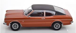 Ford Taunus GXL Coupe 1971 mit Vinyldach  braunmetallic/mattschwarz KK-Scale 1:18 Metallmodell (Türen, Motorhaube... nicht zu öffnen!)