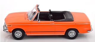 BMW 1600-2 Cabrio 1968  orange KK-Scale 1:18 Metallmodell (Türen, Motorhaube... nicht zu öffnen!)